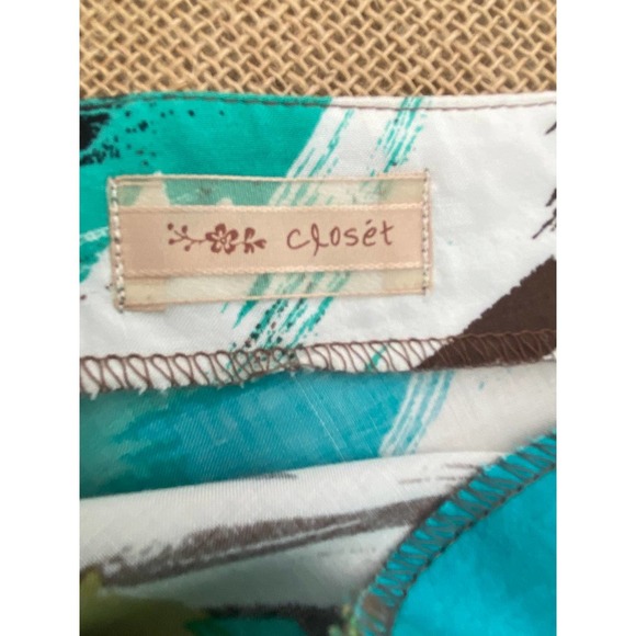 Boutique Dress With Self Tie Sash Large Colorful Abstract Design NWOT - Picture 10 of 10